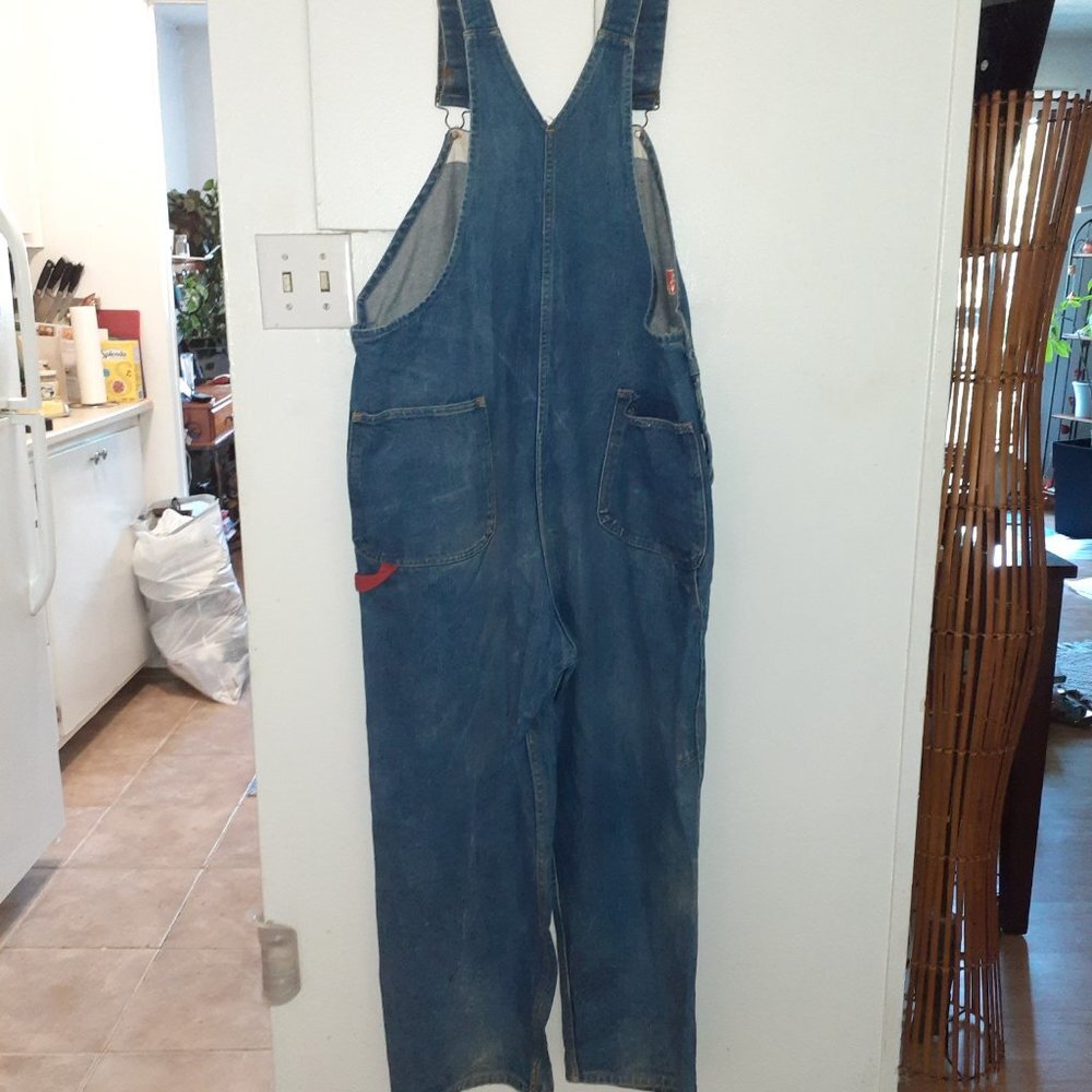 Vintage GWG-Scrubbies-Bib Overalls Coveralls-Denim Jeans-Size 46 Men - Picture 5 of 6